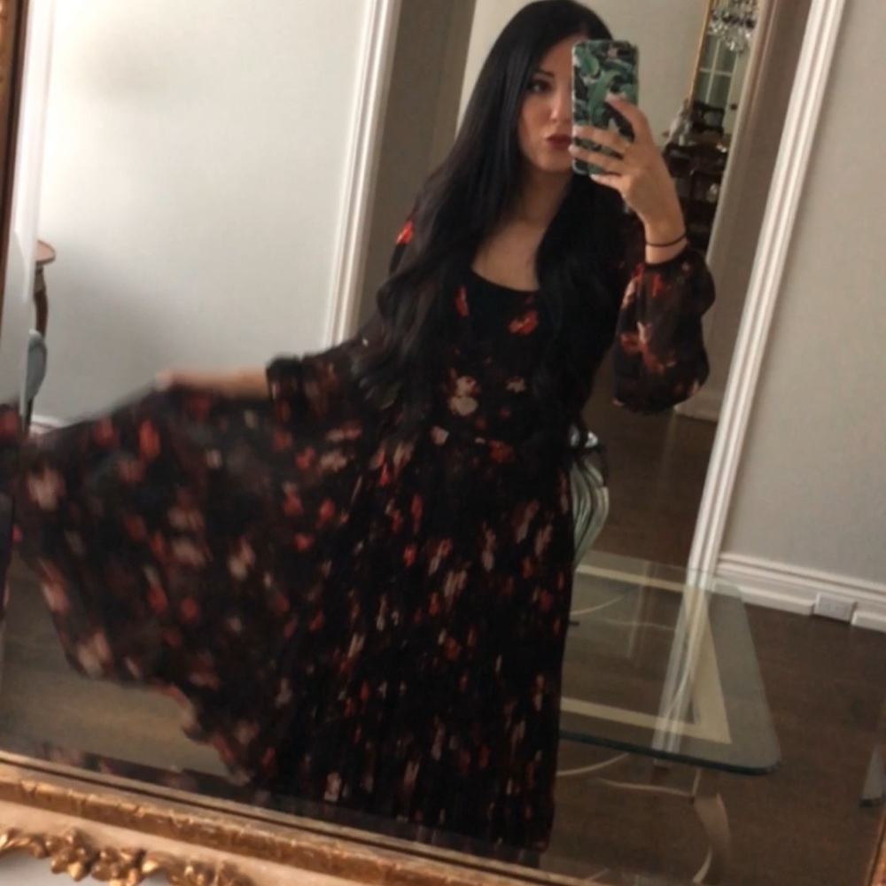 WILFRED FLORAL WRAP DRESS XS